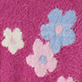View Baby & Toddler Girls Floral Clusters Furry Sweater Dress Pink fuzzy swatch with blue and white floral clusters