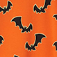 View Boys Bats Cotton Pajama Set orange swatch with black bat pattern