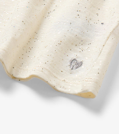 Baby & Toddler Girls Cream Hot Melt Basic T-Shirt