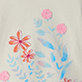 View Baby & Toddler Girls Gardenia Gathered Back T-Shirt Cream swatch with pink flowers and blue leafy stems