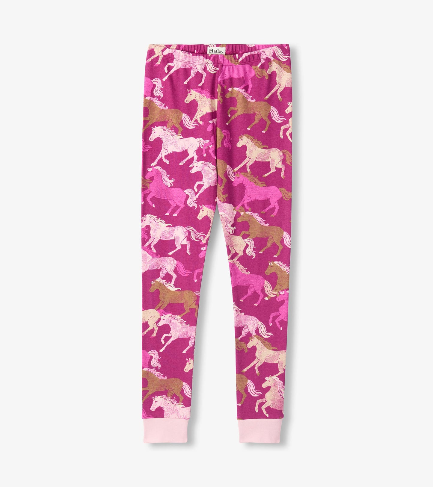 Girls Galloping Horses Cotton Pajama Set