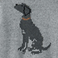 View Baby & Toddler Boys Labrador Crew Neck Sweater Gray sweater swatch with black sitting dog silhouette