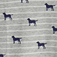 View Baby & Toddler Boys Striped Dogs T-Shirt Light gray heather swatch with small navy dog silhouettes and thin white horizontal stripes