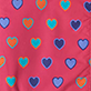 View Girls Heart Bunches Field Jacket Pink swatch with small blue, orange, yellow, and green heart pattern