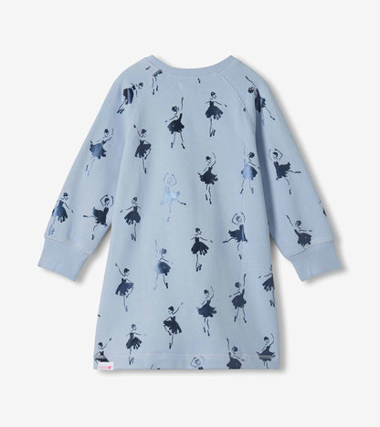 Girls Foil Ballerinas Sweatshirt Dress