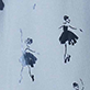 View Girls Foil Ballerinas Sweatshirt Dress White swatch with scattered navy ballerina figures