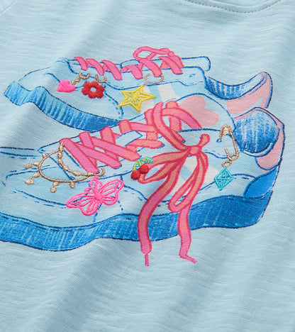 Girls Cool Sneakers Graphic T-Shirt
