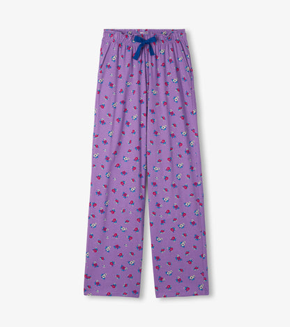 Women's Lilac Bouquet Cotton Pajama Set