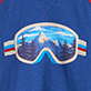 View Boys Landscape Goggles Raglan T-Shirt Blue swatch with ski goggles and snow-capped mountains