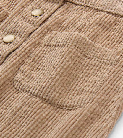 Girls Taupe A-Line Corduroy Skirt