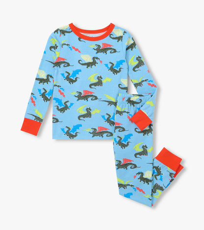 Boys Dragons Cotton Pajama Set