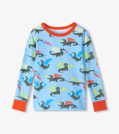 Boys Dragons Cotton Pajama Set