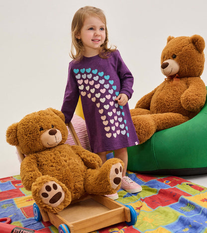 Baby & Toddler Girls Majesty Hearts Teddy Bear Dress