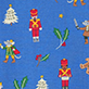 View Boys Blue Nutcracker Cotton Pajama Set Blue swatch with colorful nutcracker and Christmas motifs