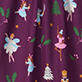 View Girls Nutcracker Nightdress Purple swatch with scattered ballerina figures and small floral motifs.