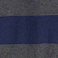 View Boys Wide Navy Stripes Fleece Polo Shirt Wide navy and charcoal gray horizontal stripes