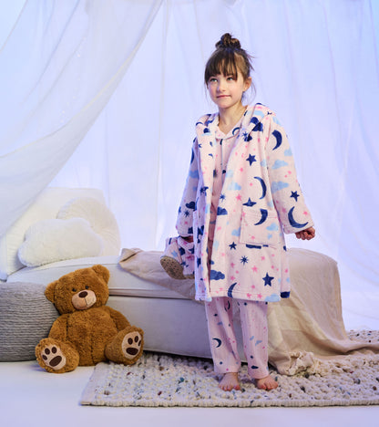 Girls Night Sky Fuzzy Fleece Robe