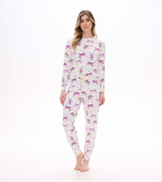 Women's Night Time Tigers Bamboo Pajama Set