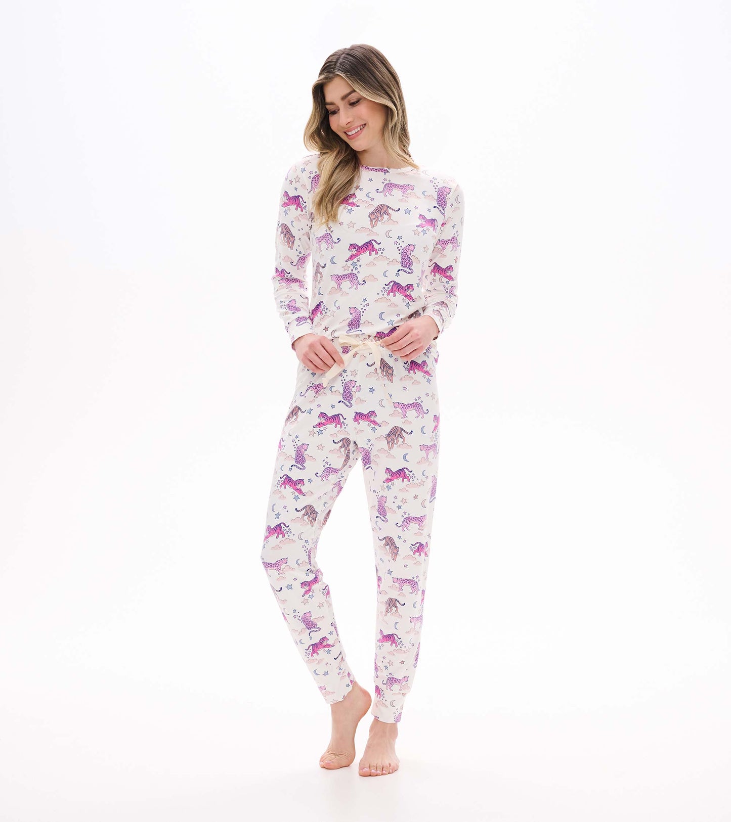 Women's Night Time Tigers Bamboo Pajama Set
