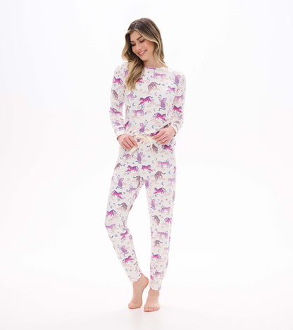 Women's Night Time Tigers Bamboo Pajama Set