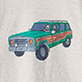 View Boys Vintage Truck Graphic T-Shirt blue and green pickup truck graphic on light beige fabric