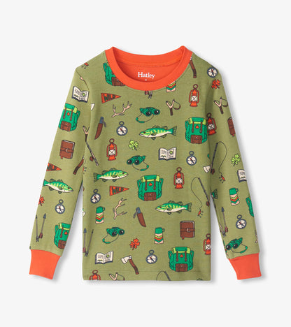 Boys Outdoor Explorer Cotton Pajama Set