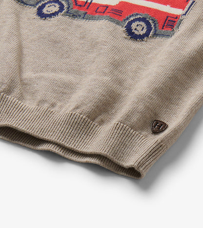Baby & Toddler Boys Firetruck V-Neck Sweater