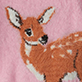 View Baby & Toddler Girls Sweet Fawn Furry Sweater Pink swatch with a brown fawn illustration and white spots