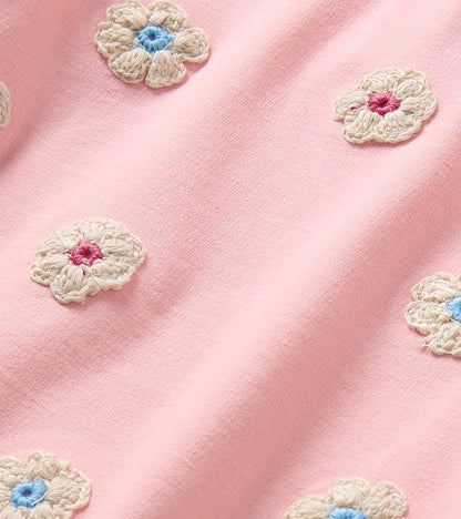 Baby & Toddler Girls Pink Flowers Teddy Bear Dress