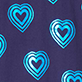 View Girls Rainbow Hearts Sweatshirt Dress navy swatch with blue outlined heart pattern