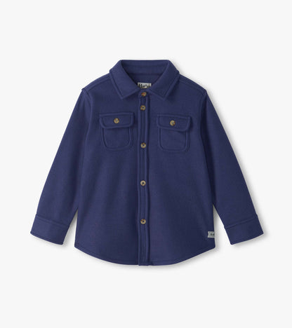 Boys Patriot Blue Fleece Button Down Shirt