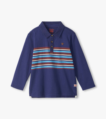 Boys Patriot Blue Stripes Rugby Shirt