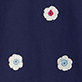 View Girls Patriot Blue Preppy Dress Navy blue swatch with small white floral dots