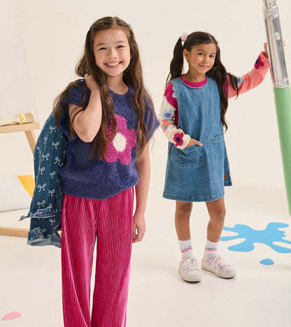 Girls Flower Everywhere Sweater Vest