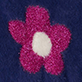 View Girls Flower Everywhere Sweater Vest pink flower on dark blue knit