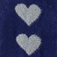 View Girls Patriot Blue Fuzzy Sweater Dress Blue swatch with two white heart shapes and a fuzzy texture