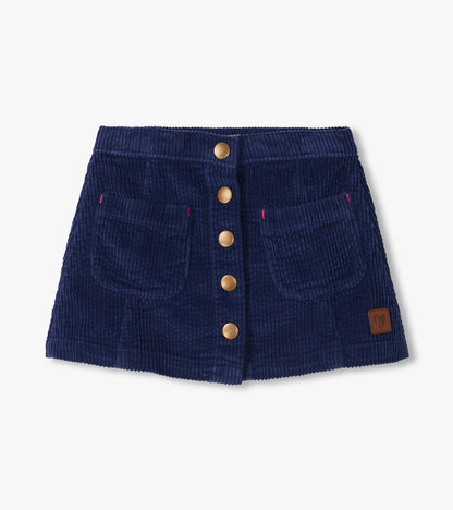 Girls Patriot Blue A-Line Corduroy Skirt
