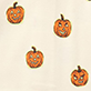 View Baby Pumpkins Cotton Sleeper Cream swatch with scattered orange pumpkin faces