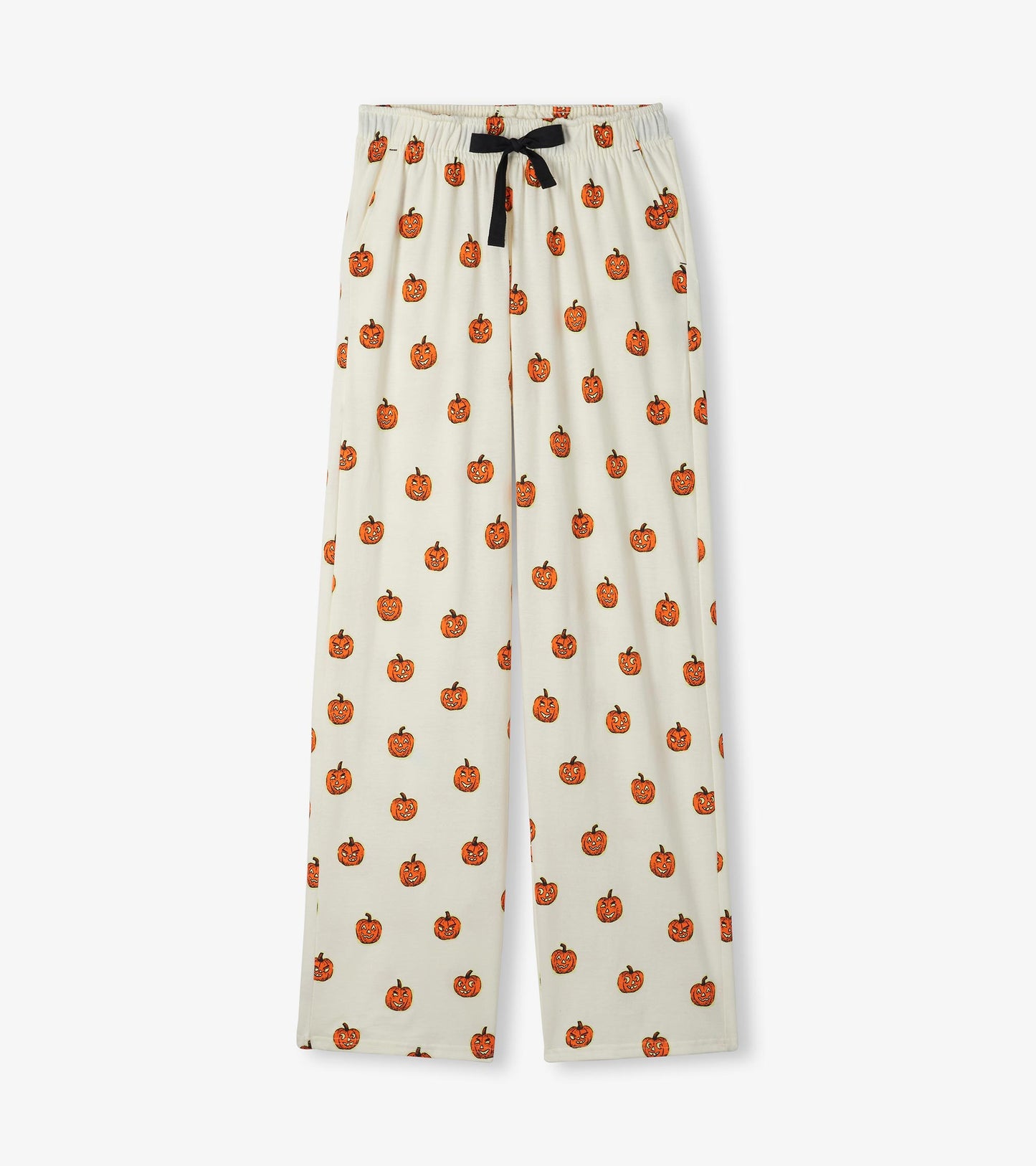 Women's Glowing Pumpkins Two Piece Pajama Set