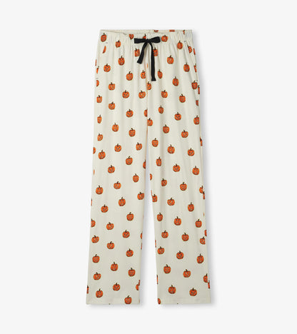Men's Glowing Pumpkins Two Piece Pajama Set