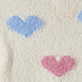 View Baby & Toddler Girls Pretty Hearts Sweater Cream knit swatch with blue and pink heart pattern