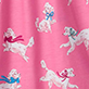 View Girls Poodle Pups Nightdress Pink swatch with scattered white, gray, and blue poodles and small bows
