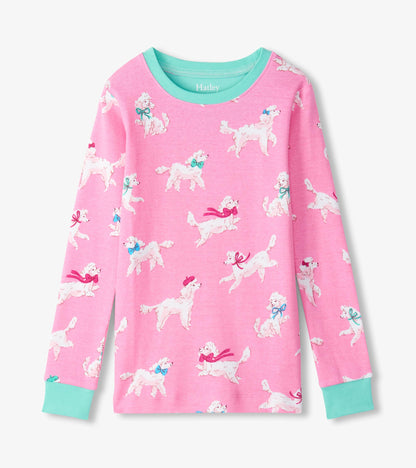 Girls Poodle Pups Cotton Pajama Set