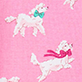 View Girls Poodle Pups Cotton Pajama Set Pink swatch with white poodles and small bows
