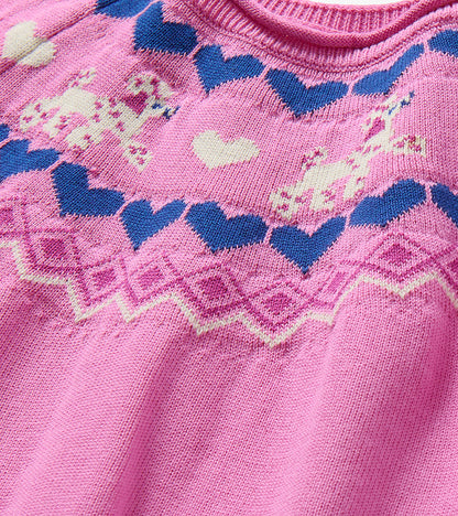 Baby & Toddler Girls Pink Pups Sweater Dress