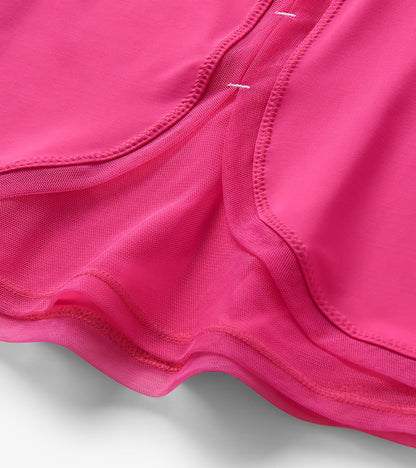 Girls Pink Yarrow Mesh Trim T-Shirt