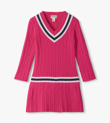 Girls Pink Yarrow Pleated Cable Dress