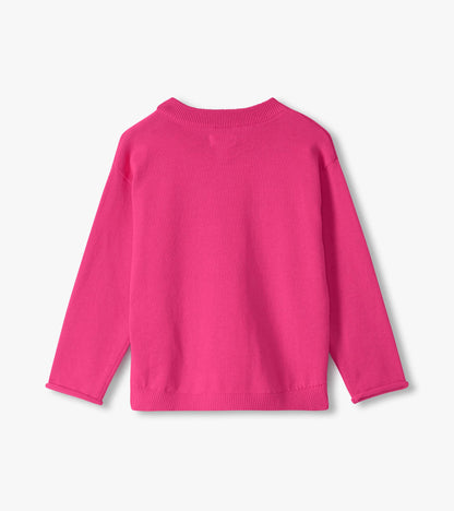 Girls Sequin Ballerina Crew Neck Sweater