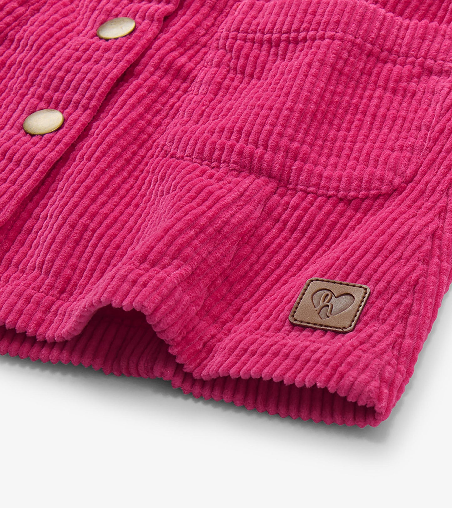 Girls Pink A-Line Corduroy Skirt