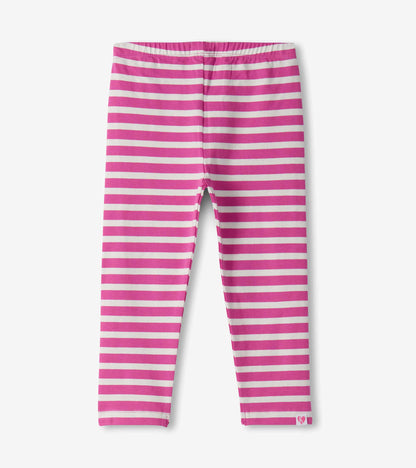 Baby & Toddler Girls Violet Striped Jersey Leggings